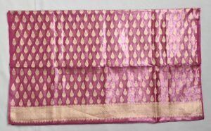 Magenta Silk Tissue Banarasi suit with Zari work